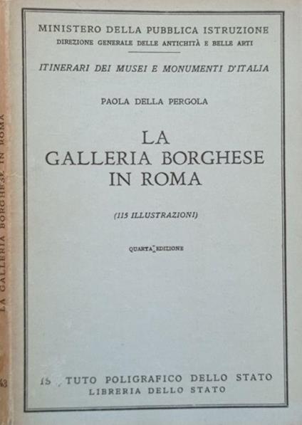 La galleria borghese in Roma - Paola Della Pergola - copertina