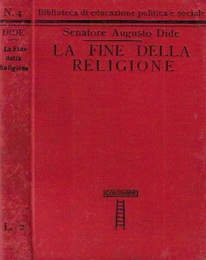 La fine della religione - Augusto Dide - copertina