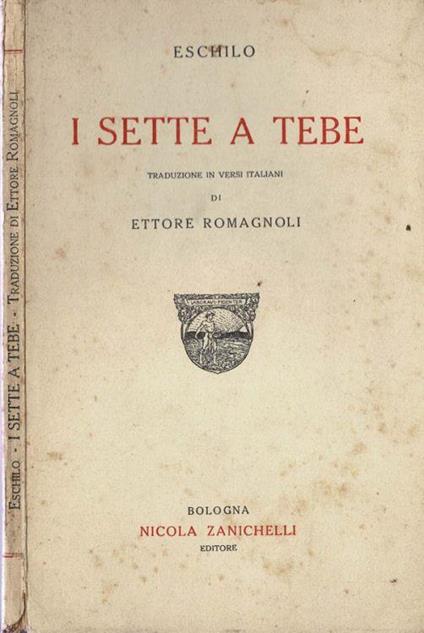 I sette di Tebe - Eschilo - copertina