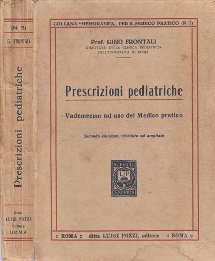 Prescrizioni pediatriche - Gino Frontali - copertina