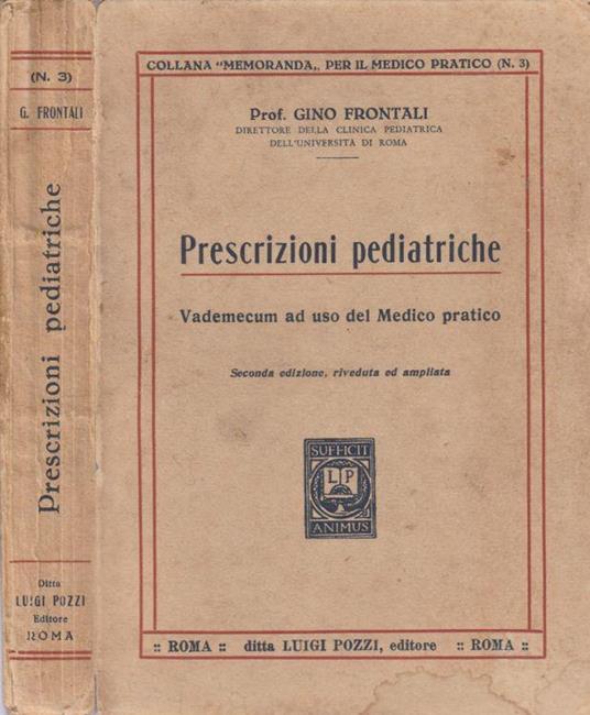 Prescrizioni pediatriche - Gino Frontali - copertina