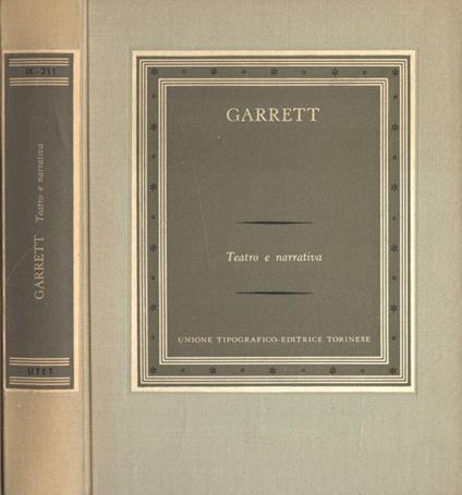 Teatro e narrativa - Almeida Garrett - copertina