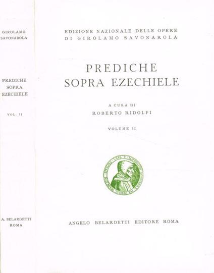 Prediche sopra Ezechiele vol.II - Girolamo Savonarola - copertina