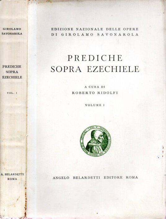 Prediche sopra Ezechiele - Girolamo Savonarola - copertina