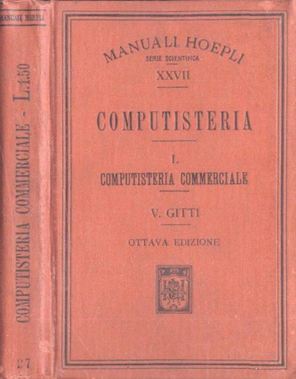 Computisteria Vol. I - Vincenzo Gitti - copertina