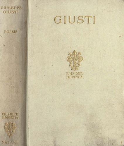 Poesie - Giuseppe Giusti - copertina