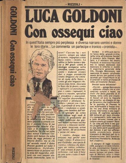 Con ossequi ciao - Luca Goldoni - copertina