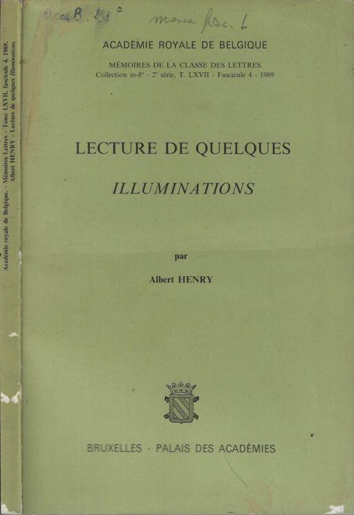 Lecture de quelques illuminations - Albert Henry - copertina