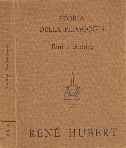 Storia della pedagogia - Rene Hubert - copertina