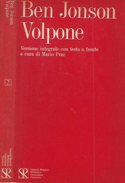 Volpone - Ben Jonson - copertina