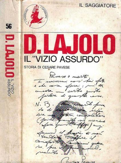 Il vizio assurdo - Davide Lajolo - copertina
