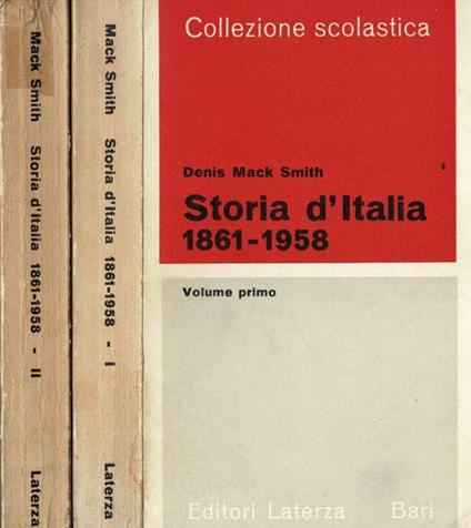 Storia d'Italia 1861 - 1958 - Denis Mack Smith - copertina