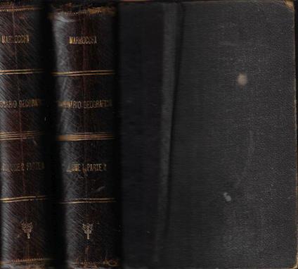 Dizionario di geografia universale vol. I-parte seconda/ vol. II- parte prima - Francesco Costantino Marmocchi - copertina
