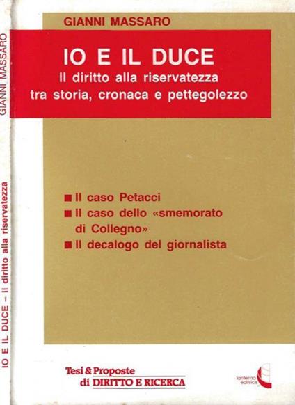 Io e il Duce - Giovanni Massaro - copertina