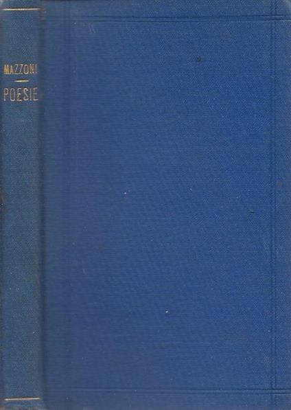 Poesie - Guido Mazzoni - copertina