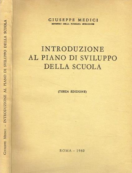 Introduzione al piano di sviluppo della scuola - Giuseppe Medici - copertina