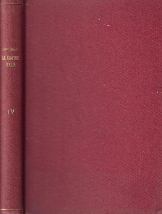 La giovine Italia Fascicolo IV - Mario Menghini - copertina