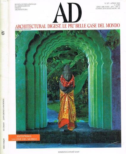 Ad. Architectural Digest. Le Più Belle Case Del Mondo. N.227, Aprile 2000 - Ettore Mocchetti - copertina