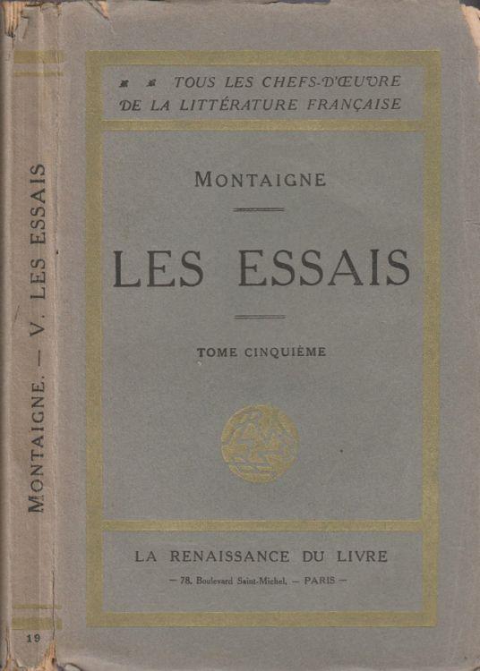 Les Essais tomo V - Montaigne - copertina