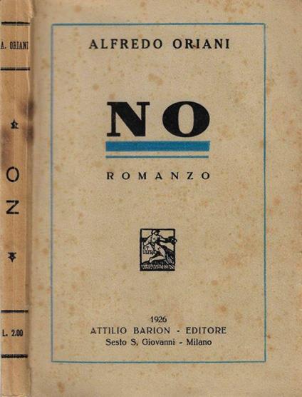 No - Alfredo Oriani - copertina
