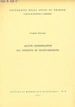 Alcune considerazioni sul concetto di transvariazione
