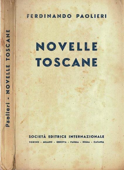Novelle Toscane - Ferdinando Paolieri - copertina