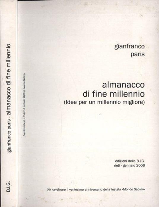 Almanacco di fine millennio - Gianfranco Paris - copertina