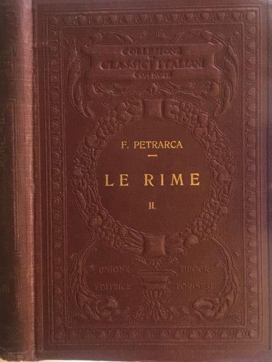 LE Rime ( Vol. Ii) - Francesco Petrarca - copertina