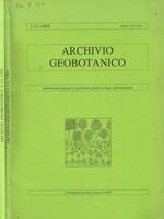 Archivio geobotanico. International journal of geobotany plant ecology and taxonomy. Vol.1, fasc.1, 2, anno 1995