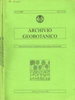 Archivio geobotanico. International journal of geobotany plant ecology and taxonomy. Vol.6, n.1, 2, anno 2000