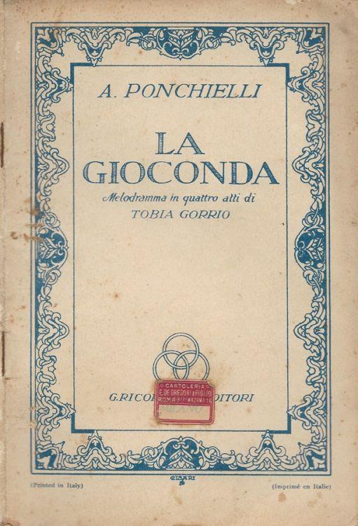 La Gioconda - Amilcare Ponchielli - copertina