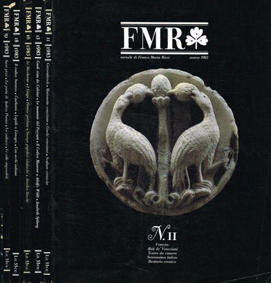 Fmr. Mensile D'Arte E Di Cultura Dell'Immagine N.11, 13, 16, 18, 19, Anno 1983 - Franco Maria Ricci - copertina