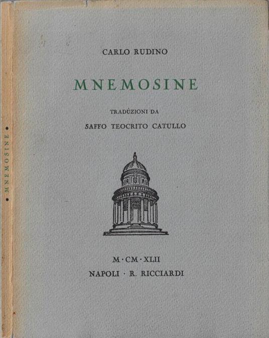 Mnemosine - Carlo Rudino - copertina