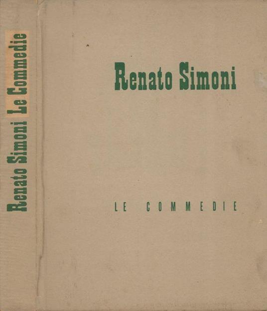Le Commedie - Renato Simoni - copertina