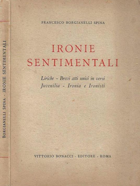 Ironie sentimentali - Francesco Spina - copertina