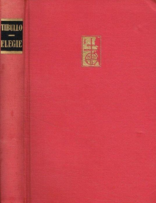 Elegie - Albio Tibullo - copertina