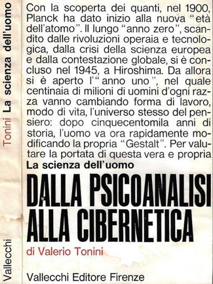 La scienza dell'uomo dalla psicoanalisi alla cibernetica - Valerio Tonini - copertina