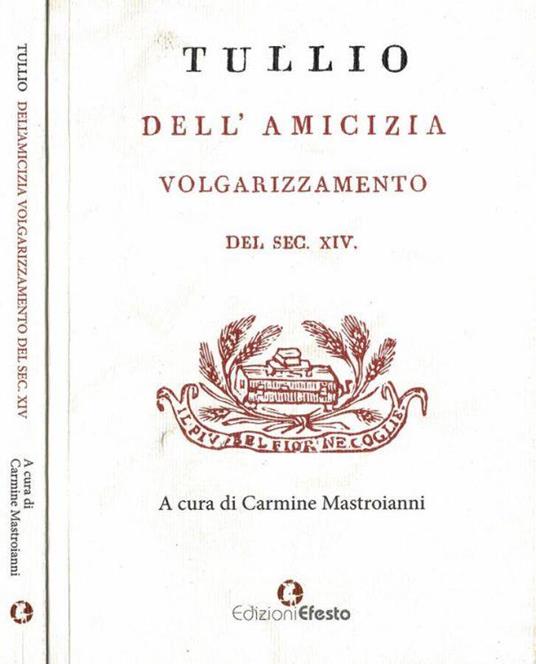Dell'amicizia - Giovanni Tullio - copertina