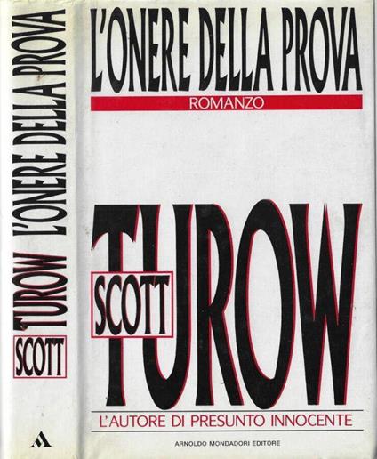 L' onere della prova - Scott Turow - copertina