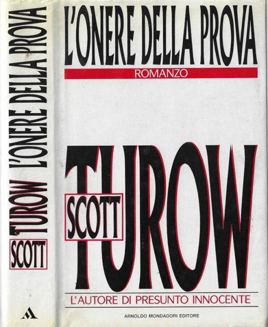 L' onere della prova - Scott Turow - copertina