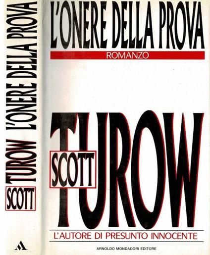 L' onere della prova - Scott Turow - copertina