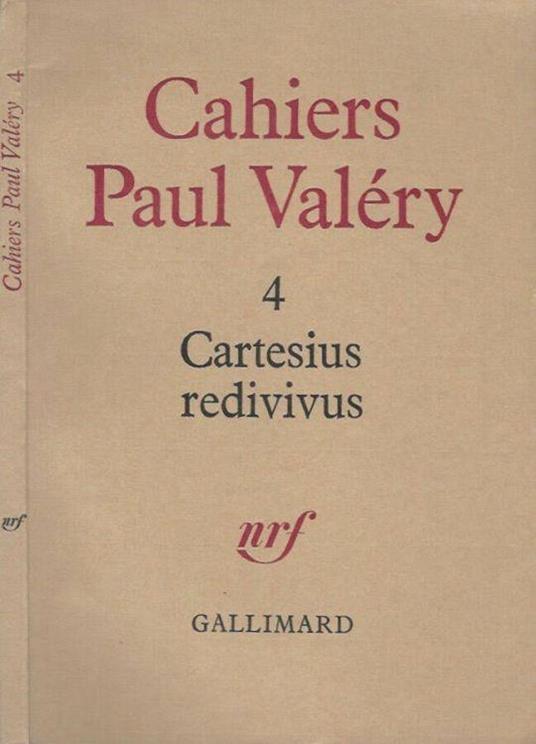 Cartesius redivivus - Paul Valéry - copertina
