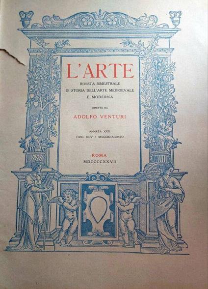 L' Arte N.3/4 del 1927 - Adolfo Venturi - copertina