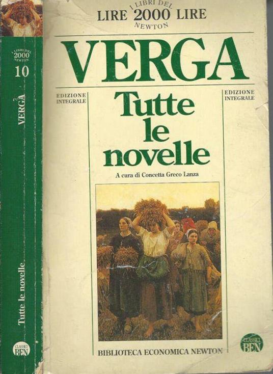 Tutte le novelle - Giovanni Verga - copertina