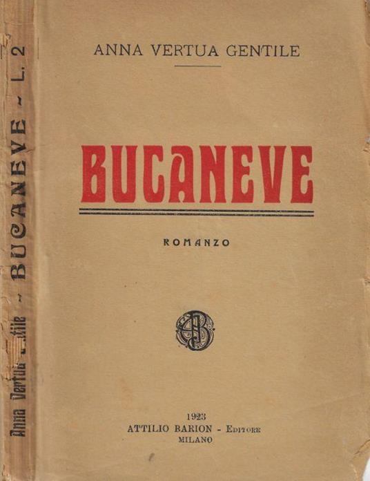 Bucaneve - Anna Vertua Gentile - copertina