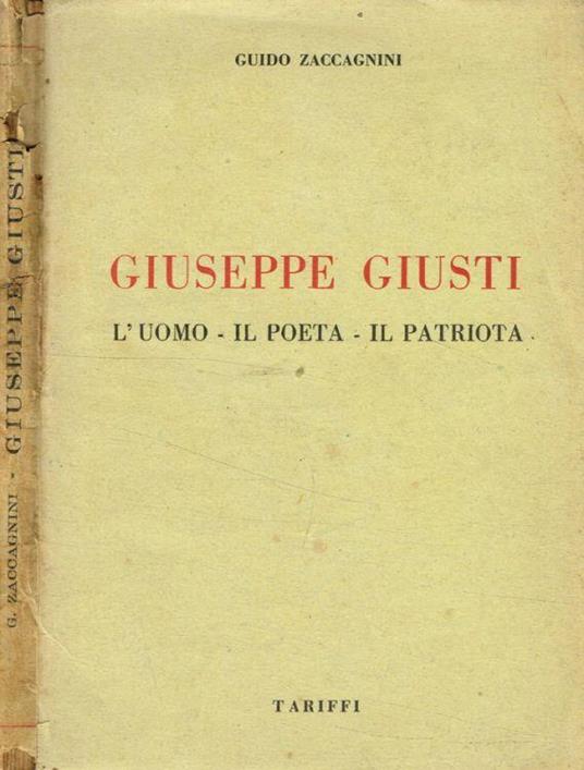 Giuseppe Giusti - Guido Zaccagnini - copertina