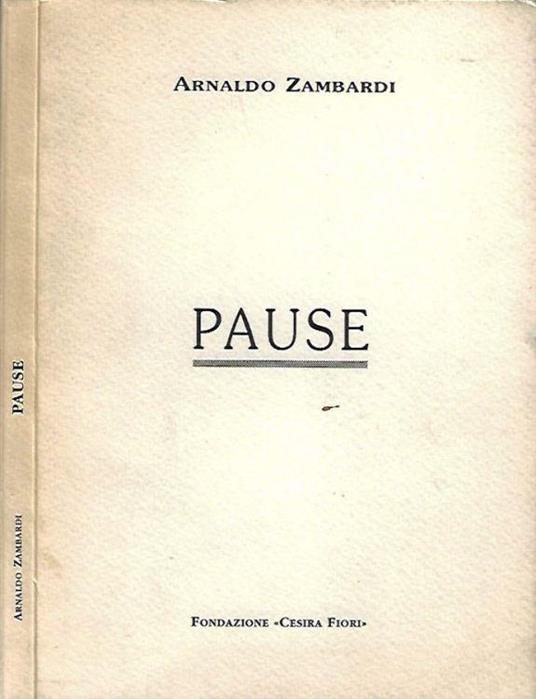 Pause - Arnaldo Zambardi - copertina