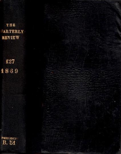 The quarterly review Vol 127 july-october 1869 - copertina