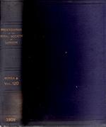 Proceedings of the Royal Society of London series A Vol CXX 1928