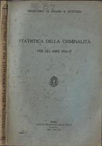 Statistica della criminalità per gli anni 1926-27